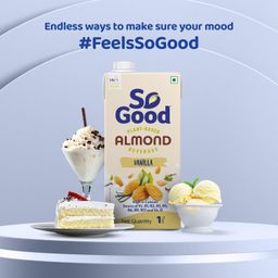 So Good Plant Based Almond Beverage Vanilla 1 L | Vanilla | Lactose Free | Gluten Free | No Preservatives | Zero Cholesterol | Dairy Free| Source of Calcium & Vitamins image 5