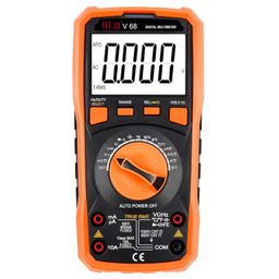 VAR TECH Auto ranging Digital multimeter V 68 True RMS, 4000 Counts, 1000 V AC 750 V DC 10 A AC DC, Transistor Frequency Continuity Capacitance Temperature test with NCV and double fuse protection image 1