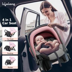 Lifelong Cuppy Baby Strollers 0 to 3 Years - 5 in 1 Stroller/Pram, Car Seat, Bassinet & Carry Cot - Sturdy Stroller with Bottle Holder & Mosquito Net | Foldable & Pram with European Safety Certified image 5