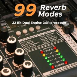 DIGIMORE 6 Channel Audio Mixer with Interface, 32 DSP Bluetooth DJ Mixer Reverb Effect +48V Phantom For Karaoke Studio Streaming Recording (D-246) image 4