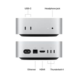 Apple 2024 Mac Mini Desktop Computer with M4 chip with 10‑core CPU and 10‑core GPU: Built for Apple Intelligence, 24GB Unified Memory, 512GB SSD Storage, Gigabit Ethernet. Works with iPhone/iPad image 2