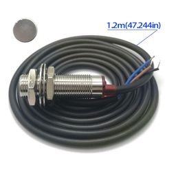 Auttoop 4 Digital LED Tachometer RPM Speed Meter+Hall Proximity Switch Sensor NPN Blue 0.56" LED Tachometers image 2