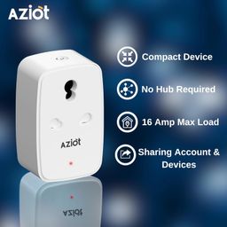 AZIOT 16A Smart Plug with Energy Monitoring, WiFi & Bluetooth, Made in India, Timer Function, Works with Alexa & Google Home image 3