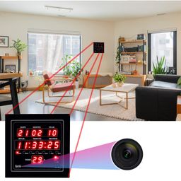 Spy Mission WiFi Digital Clock HD Spy Camera, DVR & WiFi Remote View Secret Camera for Home Security 32GB inbuilt Memory Motion Activated Small Hidden Camera & Discreet Surveillance image 3