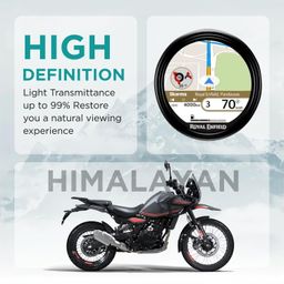 Spartan Shield {2 PACK) Digital Meter Screen Protector For ROYAL ENFIELD HIMALAYAN 450 || Anti Scratch || Water Resistant || HIMALAYAN450 4 INCH TFT Display Cluster Guard [Not Tempered Glass] image 5
