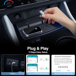 FLORISELL Car Play Wireless Adapter 2024, 2 in 1 Android Car Wireless Adapter Car Play and Android Car, Supports Online Update, Plug & Play, Wired Car Play or Android Car to Wireless image 3