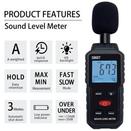 Digital Sound Level Meter,Sound Meter for Classroom Home Street,30-130dBA dB Meter to Measure Noise,Noise Decibel Reader,Audio Sound Tester,Sound Testing equipmetent,Sound Measurement Device image 2