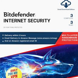 Bitdefender - 3 Computer,3 Years - Internet Security | Windows | Latest Version | (Single Activation Code) Email Delivery in 2 Hours- No CD | image 1