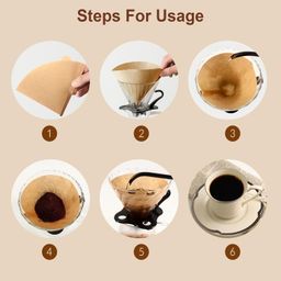 dingkei V60 Filter 02, Pour Over Cone Filters(Natural Unbleached, 100) image 4