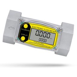 CGOLDENWALL 1.5-inches Water Meter Turbine Fuel Flow Meter Digital Flowemeter for Diesel Kerosene, Flow Rate Metering Range 10-73.5 GPM, Al-Alloy Made image 1