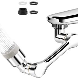yogimooni 1080° Swivel Faucet Aerator Rotatable Multi-Functional Extension, Extender for Taps, Kitchen Sink With 2 Modes Splash Extension Filter image 1