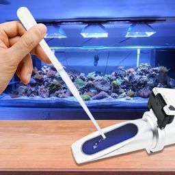 Salinity Refractometer for Aquarium, Marine Monitoring, Saltwater Testing, Dual Scale Salinity Teste image 1
