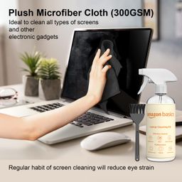 Amazon Basics 2-in-1 Professional Screen and Lens Cleaning Kit for Lens, Binocular, Laptop, TV, Monitor, Smartphone, Tablet | Non-Toxic Formula (500 ml) image 5
