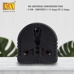 MX 16amp Converter Plug for India 6ampere to 16ampere 3-Pin International Socket for Big Size 16 A Plug Top (Use 16amp Devices in 6amp Socket) 2 pin 3 pin Universal Socket Adapter for Home Office Use image 2