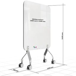 Gemklip.com Mingle Board Non Magnetic-Premium Double-Sided Backcase For Mobile Whiteboard With Stand(3.3Ft X 4Ft)For Home,School & Office,Dry Erase Surface,Portable Board With Wheels,Free Markers & Duster image 4