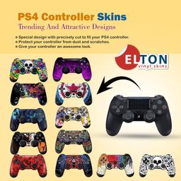 Elton PS4 Controller Designer 3M Skin for PlayStation 4, PS4 Slim, Ps4 Pro Dual Shock Remote Wireless Controller - Skin for One Controller Only + 2 Led bar Decal Free image 4