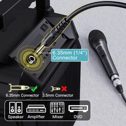 fifine technology Karaoke Microphone,Fifine Dynamic Vocal Microphone for Speaker,Wired Handheld Mic with On/Off Switch and14.8ft Detachable Cable.(K6) image 2
