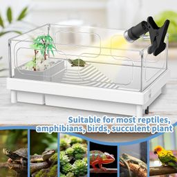 vayinato VAYINATO® Short Head, Rotatable UVA/UVB Light Lamp with 50W Basking Bulbs Suitable for Turtle, Reptiles, Amphibians, Lizard, Spiders, Birds, Snake (Black) image 3