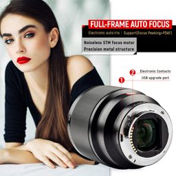VILTROX 85Mm F/1.8 F1.8 Mark Ii STM Full-Frame 85Mm F1.8 Ii for Af Auto Focus for Sony E-Mount Camera A7Iii A7Riii A7Sii A7Ii A6500 A6400 A6300 Lens image 3
