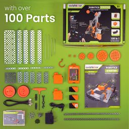 Avishkaar Robotics Starter Kit, 100-in-1 DIY STEM Metal Kit, Multicolor, 100+ Parts, Learn Robotics, Coding & Mechanical Design, For Kids Aged 10-14, Made in India, Educational DIY STEM Kit image 3