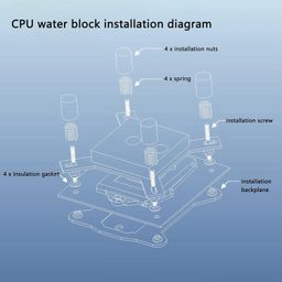 curlin CPU Water Cooler, Strong Durable CPU Waterblock Manual Adjustment for Computer image 4
