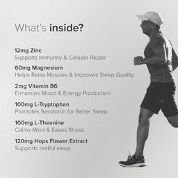 GNC Zinc Magnesium Complex (ZMA) with Vitamin B6, L-Theanine, L-Tryptophan & Hops Flower Extract | 60 Veg Tablets | Supports Restful Sleep, Calmness & Nerve Function | USA Formulated image 5