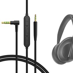 Geekria Audio Cable with Mic Compatible with Bose 700, NC700, 700 ANC Headphones Cable, 2.5mm to 3.5mm Replacement Stereo Cord with Inline Microphone and Volume Control (4 ft/1.2 m) image 1