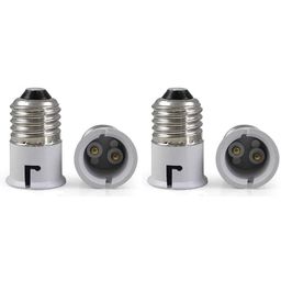 E27 to B22 Bulb Convertor Holder Lamp Base Socket Screw to Light Bulb Adapter Converter for Metal Ed Halogen|CFL Led Halogen|Lamp Base Adapter (Pack of 4), White image 1