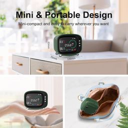 bitnovol Indoor Air Quality Monitor - Wireless 4-in-1 Sensor CO2 Temperature Humidity AQI Detector,2.4G WiFi Portable Meters LED Screen Battery Powered,Tester with App for Configure Data & History image 5