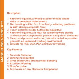 Kethron® Original High Performance Liquid Flux For Soldering & Desoldering Microprocessor & ICs/BGA Repair/Rebelling, Smartphones and Iphones (100ML) image 4