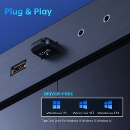 generic USB Bluetooth 5.3 Adapter for PC, USB Bluetooth Dongle Support Windows 11/10/8.1 Plug and Play for Desktop, Laptop, Mouse, Keyboard, Printers, Headsets, Speakers. Not Suitable for Mac iOS or Linux image 3