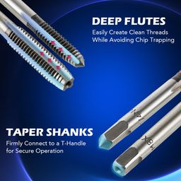 Orion Motor Tech 80pc Tap and Die Set in SAE and Metric Sizes, Metric and Standard Tap Set and Die Tool Set for Internal and External Threading image 5