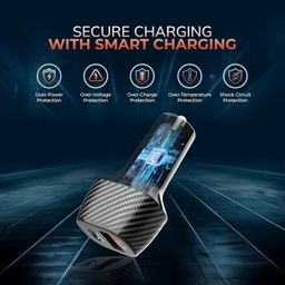 Kratos 51W Car Charger with Dual Output, 51 Watts Total (31W USB + 20W Type C PD), car charger fast charging Compatible for iPhone and all Android Smartphones and Tabletes ( PD 3.0 and QC 3.0 ) image 4