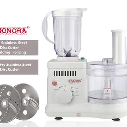 Signora 10001 700 Watts Food Processor with 3 Jars, White image 4