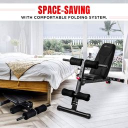 PowerMax Fitness BM-100A Adjustable Multi-functional Bench Press for Home and Gym Max User Weight 130kg with 5 Level Back Rest Incline Secured Adjustments and 8 Level Handlebar Height Adjustment image 5