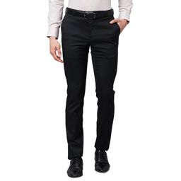 raymond Men's Poly Viscose Blend Structure Pattern Slim Fit Flat Front Formal Trouser image 1