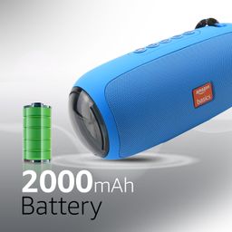 amazon basics B10 10W RMS Bluetooth Speaker with 2000 mAh Battery | Up to 8 hrs of Playback | RGB | Bluetooth 5.3, AUX in, USB & Micro SD Card Connectivity | Type-C Charging (Blue) image 4