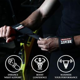 EasyHealth Wrist Wraps 22” Professional Grade with Thumb Loops Wrist Support for Men and Women image 4