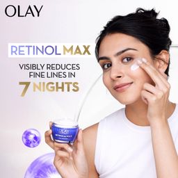 Olay Retinol24 Max Night Cream l Visibly Reduces Fine Lines in 7 Nights | Max Repair, Max Hydration l No Redness or Irritation | Fragrance Free l Normal, Oily, Dry and Combination Skin l 50g image 2