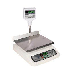 iScale i-05L: 30kg x 1g Retail Weighing Scale with Front & Pole Display, 230x300mm L-Shaped Stainless Steel Pan, With Calibration Certificate – Ideal for 5-10-20kg Weighing in Shops image 1