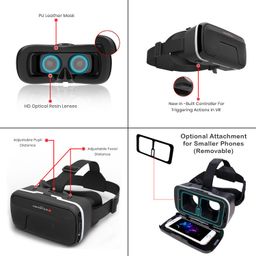 Irusu Monster VR Headset - Virtual Reality Glasses with 40 MM HD Lens,Built in Touch Button and Controller for Learning | Gaming | Watching Movies | Virtual Experiences image 2