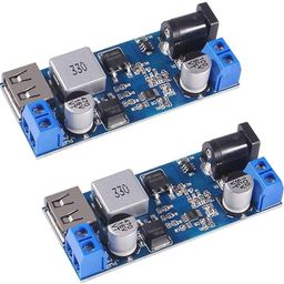 REES52 2Pcs Buck Converter Module 12v to 5v 5A USB Voltage Regulator DC 9V-36V Step Down to USB 5V Transformer Dual Output Voltage Regulator Board for Phone Fast Charging image 1
