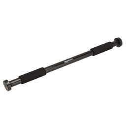 amazon basics Door Frame Mount Alloy Steel Chin Pull Up Bar for Users upto 100kg max. | Adjustable bar length from 62 to 100 cms | Black image 1