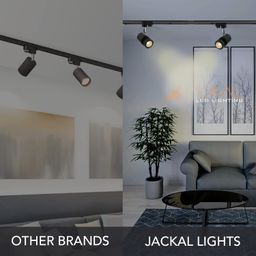 JACKAL Metal Led 9 Watts Indoor Ceiling Spot Light/Focus Light/Track Light (Warm White)|Flexibly Rotatable Light Head|for Kitchen,Living Room&Malls-Trackway Included (Black),Pack of 3 image 5