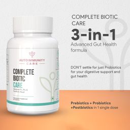 autoimmunity care Complete Biotic Care | 3-in-1 Prebiotic, Probiotic & Postbiotic for Women & Men | Comprehensive Gut & Digestive Support, Immune Support | 60 Veg Capsules image 3