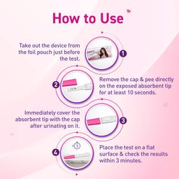 Prega News Advance, HCG Home Pregnancy Test, Midstream Urine Test Kit, One Step Pregnancy Test, Easy to Use, Accurate Result in Just 3 Minutes x Pack of 1 (2) image 3