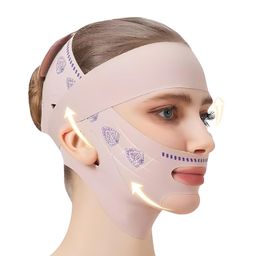 Double Chin Reducer, three layers Reusable Jawline Shaper and Face Fat Reducer Face Lifting Mask Slimming Tool for Contouring and Shaping Effective Facial Support 53 * 11cm image 1