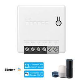 Generic 10PCS MINIR2 Itead DIY 2-Way WiFi Smart Switch Small Body Light Switch Timer Support SPDT/Rocker Remote Control via eWeLink APP Support Alexa Google Assistant' image 3