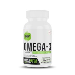 Muscle Nectar (MN) Omega 3 Fish Oil Triple Strength 2500mg for Men & Women - Molecularly Distilled (1500mg EPA/DHA) (60 Soft gels) image 1