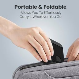 Portronics Mobot 4 Universal Mobile Holding Stand with 360°Rotatable & Height Adjustable, Foldable & Anti-Skid Design, Stable Metallic Round Base, Mobile Holder for Smartphone, Tablets, Kindles image 2